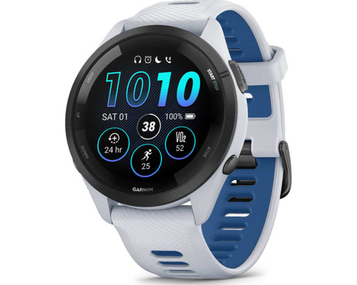 Garmin Forerunner 265 3,3 cm (1.3") AMOLED 46 mm Digital 416 x 416 Pixeles Pantalla t&Atilde;&iexcl;ctil Negro, Blanco Wifi GPS (sat&Atilde;&copy;lite)