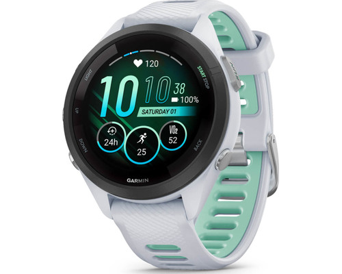 Garmin Forerunner 265S 2,79 cm (1.1") AMOLED 42 mm Digital 360 x 360 Pixeles Pantalla t&Atilde;&iexcl;ctil Negro, Blanco Wifi GPS (sat&Atilde;&copy;lite)