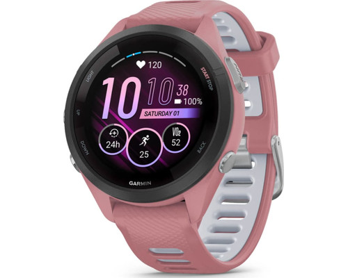 Garmin Forerunner 265S 2,79 cm (1.1") AMOLED 42 mm Digital 360 x 360 Pixeles Pantalla t&Atilde;&iexcl;ctil Negro, Rosa Wifi GPS (sat&Atilde;&copy;lite)