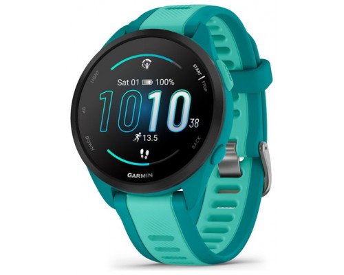Garmin Forerunner 165 Music 3,05 cm (1.2") AMOLED 43 mm Digital 390 x 390 Pixeles Pantalla tÃ¡ctil Turquesa GPS (satÃ©lite)