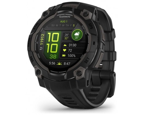 Garmin Instinct 3 AMOLED 3,05 cm (1.2") 45 mm Digital 390 x 390 Pixeles Pantalla tÃ¡ctil Negro GPS (satÃ©lite)