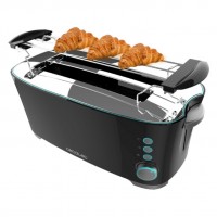 Cecotec 02180 tostadora 7 4 rebanada(s) 1350 W Negro, Acero inoxidable