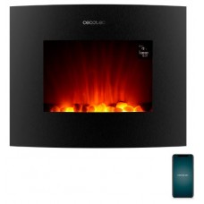 Cecotec ReadyWarm 2650 Curved Flames Connected Interior Chimenea el&Atilde;&copy;ctrica de pared El&Atilde;&copy;ctrico Negro