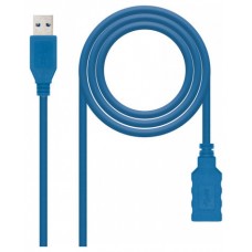 Nanocable Cable USB 3.0, A/M-A/H, Azul, 1 m