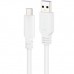 Nanocable Cable USB 2.0 3A USB-C-M/M 0.5M Blanco