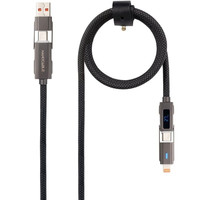 Nanocable Cable USB-C+USB-A/M-LIGHTNING+USB-C/M 1M