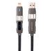 Nanocable Cable USB-C+USB-A/M-LIGHTNING+USB-C/M 1M