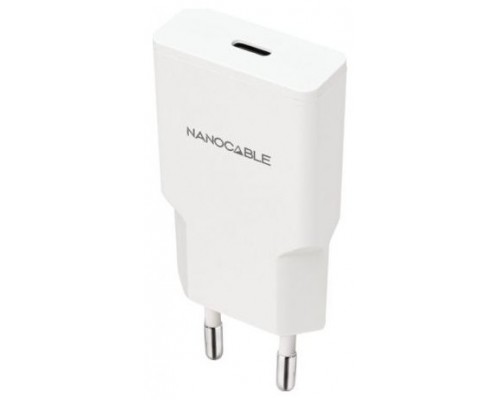 Nanocable Cargador USB-C/PD 20W   Blanco
