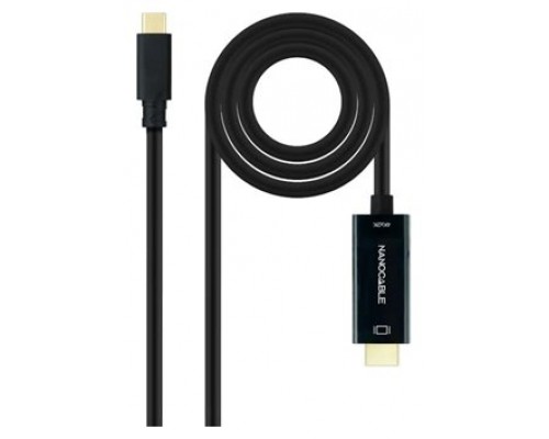 Nanocable Conversor USB-C/HDMI Negro, 5 m