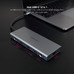 Nanocable Hub 12en1 USB-A/C+HDMI+DP+RJ45+TF+SD+AU