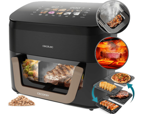 Cecotec Cecofry&Grill Smokin" 11000 Plus Sencillo 11 L Independiente 2900 W Freidora de aire caliente Negro