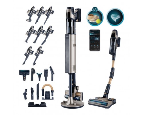 Cecotec Conga Rockstar 11500 Odyssey Station Connected IA Aspiradora escoba 2 en 1 BaterÃ­a Secar HEPA Sin bolsa 1,7 L 850 W Negro 5000 Ah