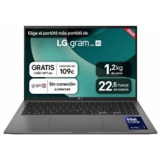 LG Gram 16ZD90T Intel Core Ultra 7 255H PortÃ¡til 40,6 cm (16") WQXGA 16 GB LPDDR5x-SDRAM 1 TB SSD Wi-Fi 7 (802.11be) FreeDOS Negro