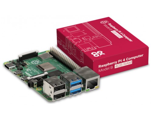 Carcasa raspberry pi 4 roja y