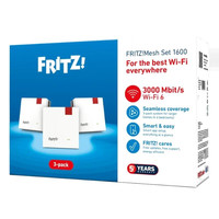 Fritz! Mesh WiFi Set 1600 3-pk Repeater WiFi6 Fritz! Mesh WiFi Set 1600 3-pk Repeater WiFi6