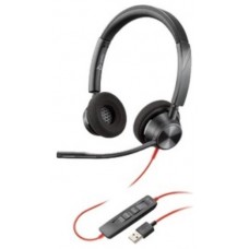 Auriculares poly blackwire 3320 stereo negro