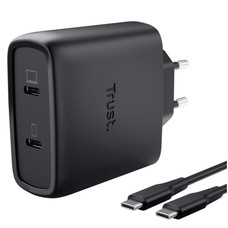 CARGADOR USB GAN TRUST MAXO 65W 2xUSB-C INCLUYE CABLE CARGADOR USB GAN TRUST MAXO 65W 2xUSB-C INCLUYE CABLE