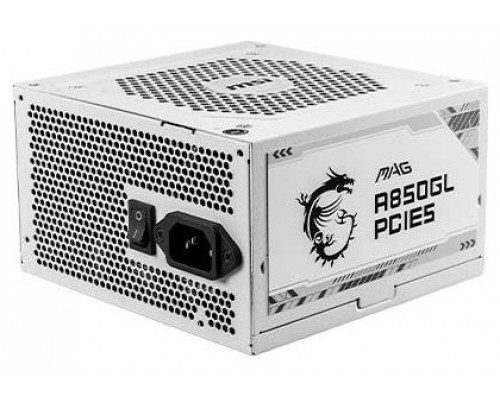 MSI MAG A850GL PCIE5 WHITE unidad de fuente de alimentaciÃ³n 850 W 20+4 pin ATX ATX Blanco
