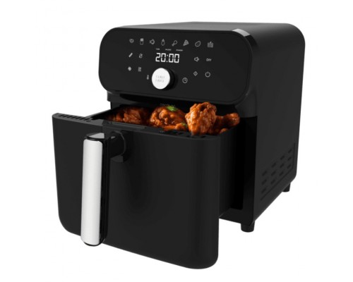 Cecotec Smokin" Duo 6000 Sencillo 6 L Independiente 2000 W Freidora de aire caliente Negro