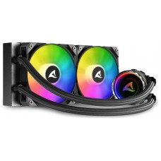Sharkoon S80 RGB Carcasa del ordenador, Procesador Sistema de refrigeraciÃ³n lÃ­quida todo en uno 12 cm Negro 1 pieza(s)