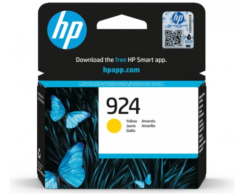 HP 924 Yellow Original Ink Cartridge cartucho de tinta 1 pieza(s) Rendimiento estÃ¡ndar
