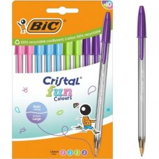 BOLIGRAFO TINTA BIC FUN SURTI 10U