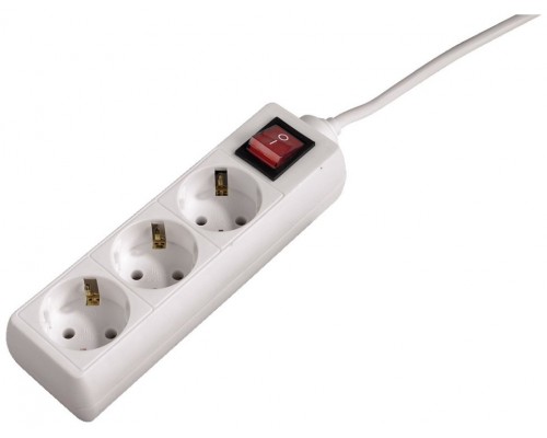 REGLETA ALIMENTACION HAMA CON 3 TOMAS INTERRUPTOR 1,4m