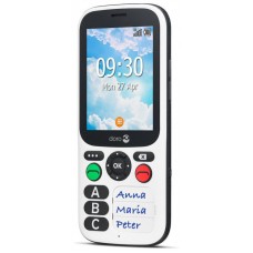 Doro 780X 7,11 cm (2.8") 117 g Negro, Blanco CaracterÃ­stica del telÃ©fono
