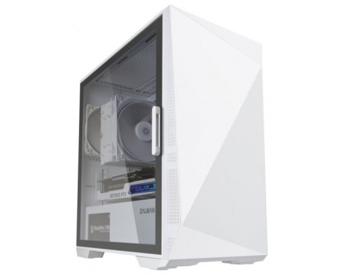 Zalman Z1 Iceberg White - mATX Mid Tower PC Case/Pre-installed fan 2 x 120mm in Mini Tower Blanco