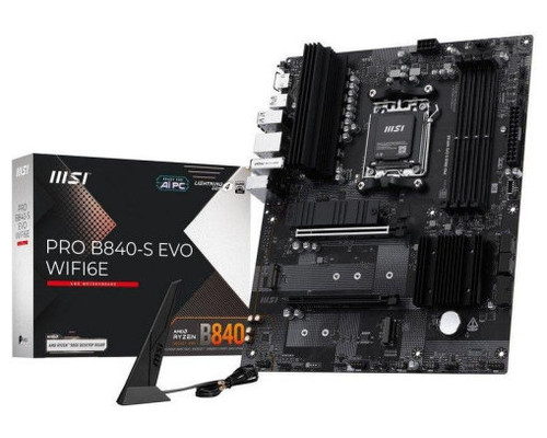 MSI Pro B840-S EVO WIFI6E AMD B840 Z&Atilde;&sup3;calo AM5 ATX