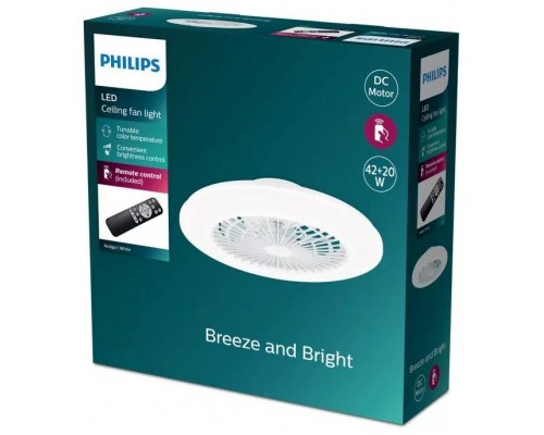 VENTILADOR DE TECHO PHILIPS AMIGO 42+20W LED REGULABLE