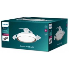 PHILIPS Ventilador techo Luz Bliss DC 28w Gold