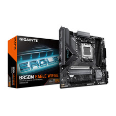 GIGABYTE B850M EAGLE WIFI6E Placa Base - Procesadores AMD Ryzen Serie 9000, VRM digital de 8+2+2 fases, hasta 8200MHz DDR5 (OC), 1xPCIe 5.0 + 1xPCIe 4.0 M.2, Wi-Fi 6E, LAN 2.5GbE, USB 3.2 Gen 2 GIGABYTE B850M EAGLE WIFI6E Placa Base - Procesadores AMD Ryzen Serie 9000, VRM digital de 8+2+2 fases, hasta 8200MHz DDR5 (OC), 1xPCIe 5.0 + 1xPCIe 4.0 M.2, Wi-Fi 6E, LAN 2.5GbE, USB 3.2 Gen 2