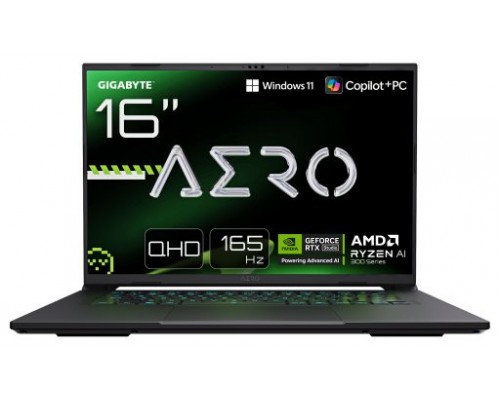 GIGABYTE AERO X16 1VH93ESC64AH AMD Ryzen AI 7 PortÃ¡til 40,6 cm (16") Quad HD+ DDR5-SDRAM NVIDIA GeForce RTX 5060 Wi-Fi 6E (802.11ax) Windows 11 Home Gris