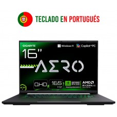 GIGABYTE AERO X16 1VH93PTC94AH ordenador portatil AMD Ryzen AI 7 350 Port&Atilde;&iexcl;til 40,6 cm (16") WQXGA 16 GB DDR5-SDRAM 1 TB SSD NVIDIA GeForce RTX 5060 Wi-Fi 6E (802.11ax) Windows 11 Home Portugu&Atilde;&copy;s Gris