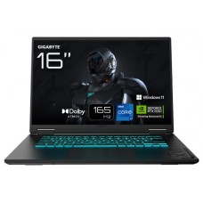 GIGABYTE GAMING A16 CWHI3ES864SH ordenador portatil IntelÂ® Coreâ„¢ i7 40,6 cm (16") WUXGA DDR5-SDRAM NVIDIA GeForce RTX 5070 Wi-Fi 6E (802.11ax) Windows 11 Home Negro