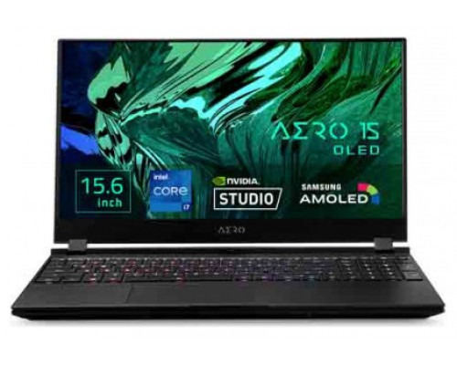 GIGABYTE AERO 15 OLED KD-72ES642SP IntelÂ® Coreâ„¢ i7 i7-11800H PortÃ¡til 39,6 cm (15.6") 4K Ultra HD 16 GB DDR4-SDRAM 1 TB SSD NVIDIA GeForce RTX 3060 Wi-Fi 6 (802.11ax) Windows 10 Pro Negro