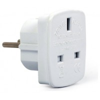 Gembird A-AC-UKEU-001 adaptador de enchufe el&Atilde;&copy;ctrico Tipo G (RU) Tipo F Blanco