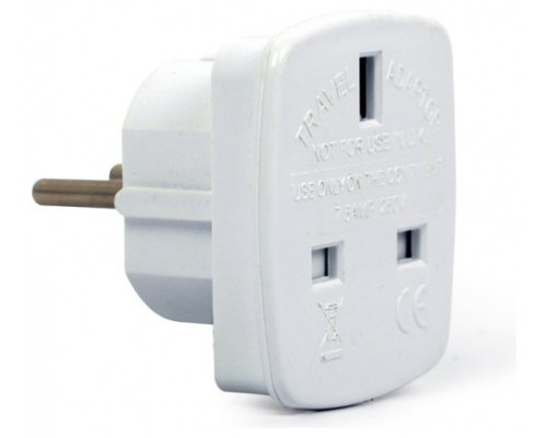 Gembird A-AC-UKEU-001 adaptador de enchufe el&Atilde;&copy;ctrico Tipo G (RU) Tipo F Blanco