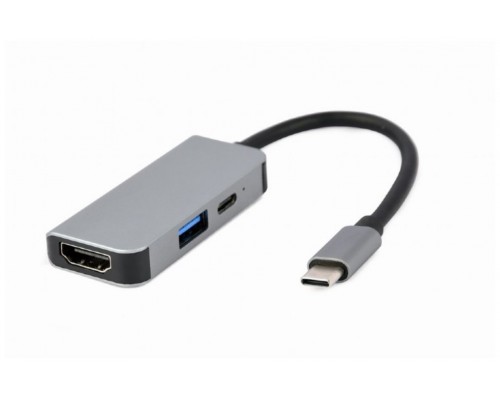 Gembird A-CM-COMBO3-02 base para portÃ¡til y replicador de puertos AlÃ¡mbrico USB 3.2 Gen 1 (3.1 Gen 1) Type-C Plata