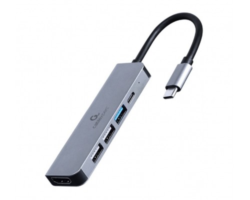 Gembird A-CM-COMBO5-03 base para portÃ¡til y replicador de puertos AlÃ¡mbrico USB 3.2 Gen 1 (3.1 Gen 1) Type-C Plata