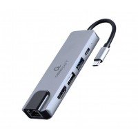 Gembird A-CM-COMBO5-04 base para portÃ¡til y replicador de puertos AlÃ¡mbrico USB 3.2 Gen 1 (3.1 Gen 1) Type-C Plata