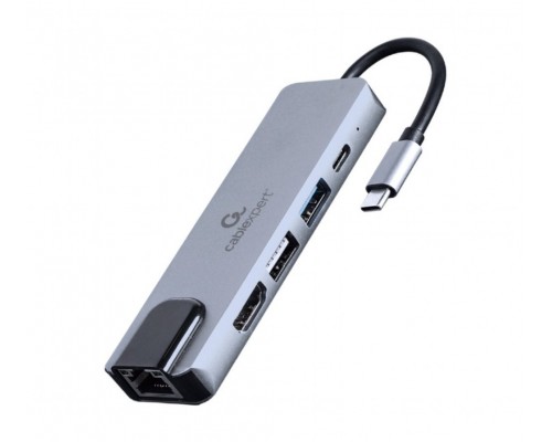 Gembird A-CM-COMBO5-04 base para portÃ¡til y replicador de puertos AlÃ¡mbrico USB 3.2 Gen 1 (3.1 Gen 1) Type-C Plata