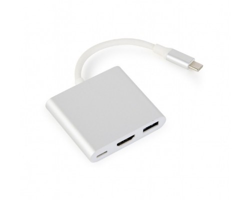 Gembird A-CM-HDMIF-02-SV Adaptador grÃ¡fico USB Plata