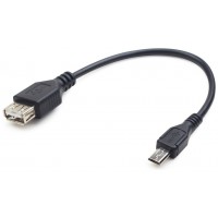 Gembird USB A - Micro-USB B, 0.15m cable USB USB 2.0 0,15 m Negro