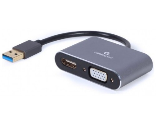Gembird A-USB3-HDMIVGA-01 Adaptador grÃ¡fico USB 3840 x 2160 Pixeles Gris