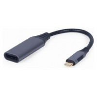 Gembird A-USB3C-DPF-01 adaptador de cable de vÃ­deo 0,15 m USB Tipo C DisplayPort Negro, Gris