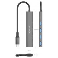 AISENS A109-0943 base para portÃ¡til y replicador de puertos AlÃ¡mbrico USB 3.2 Gen 1 (3.1 Gen 1) Type-C