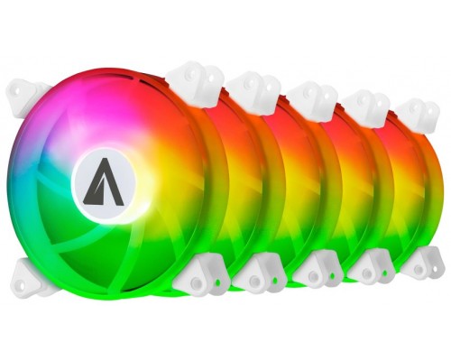 KIT 5x VENTILADOR INTERNO ABYSM ARCLIGHT ARGB WHITE
