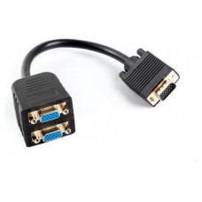 Adaptador lanberg vga vga x2 20cm